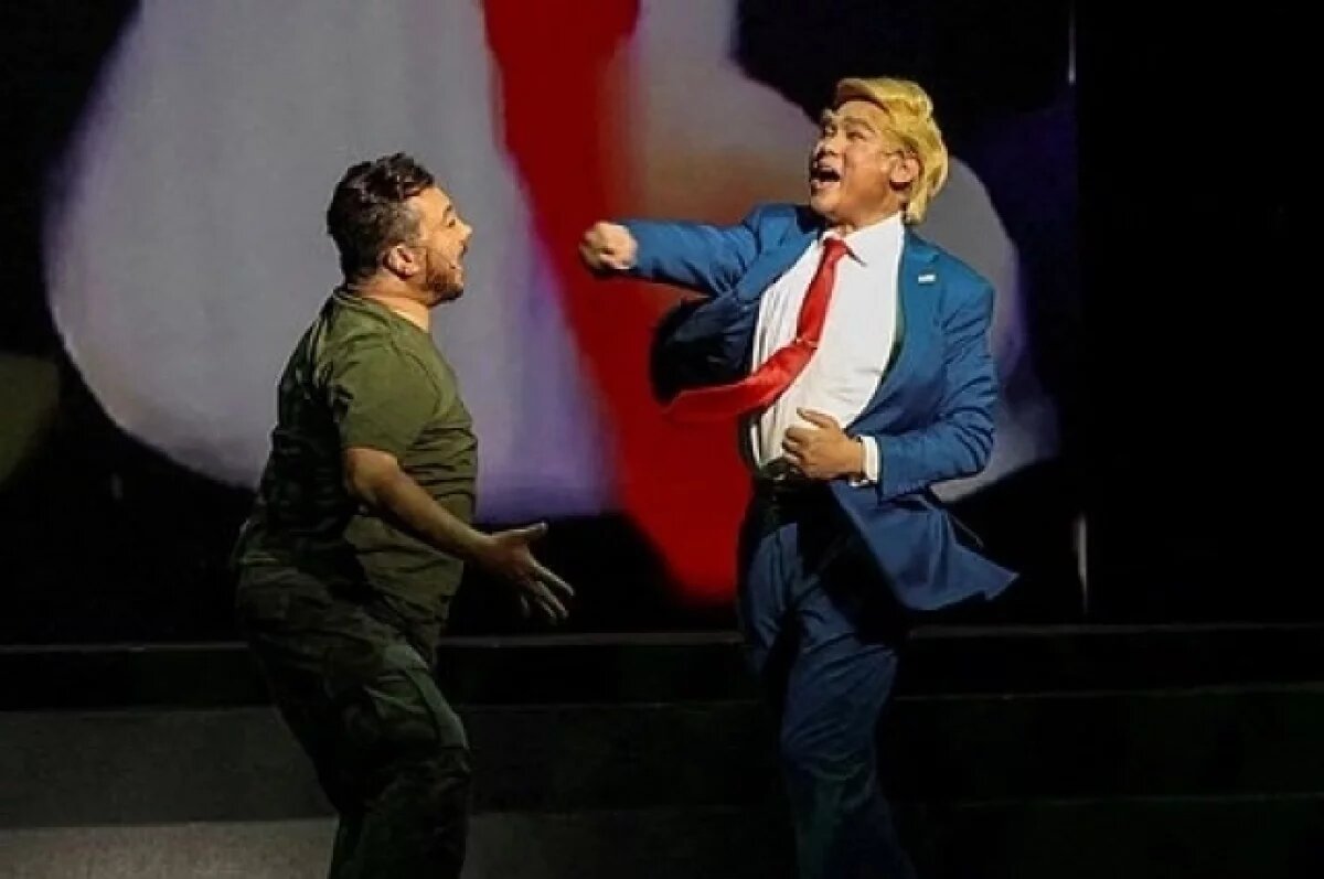    В Китае поставили оперу со стреляющим в Зеленского Трампом