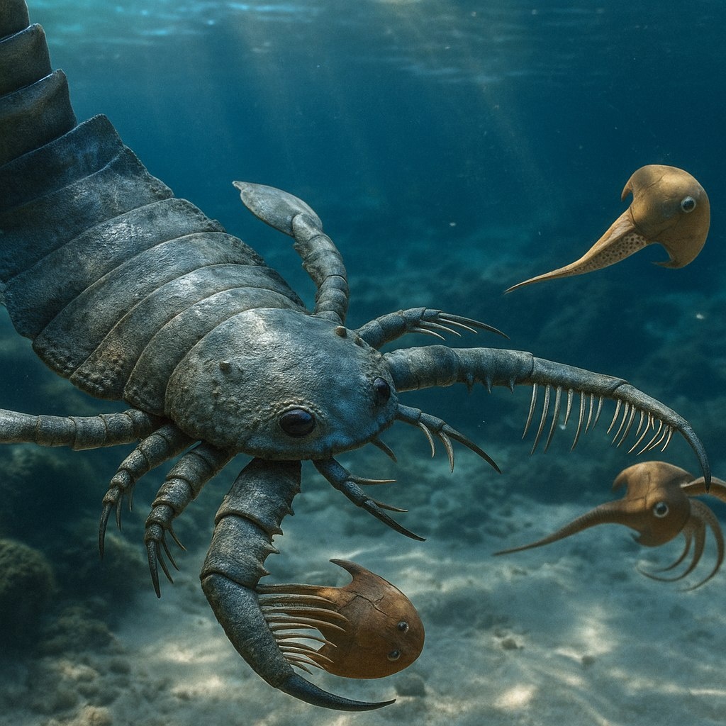 Ракоскорпион. Существовали в течение всего палеозоя 510—248 млн лет назад