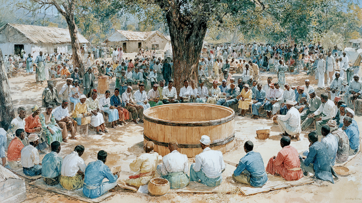 Подача мутакуры на празднике урожая