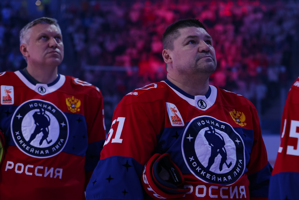 Андрей Коваленко и Вячеслав Буцаев перед Гала-матчем ФОНБЕТ Фестиваля хоккея Ночной лиги