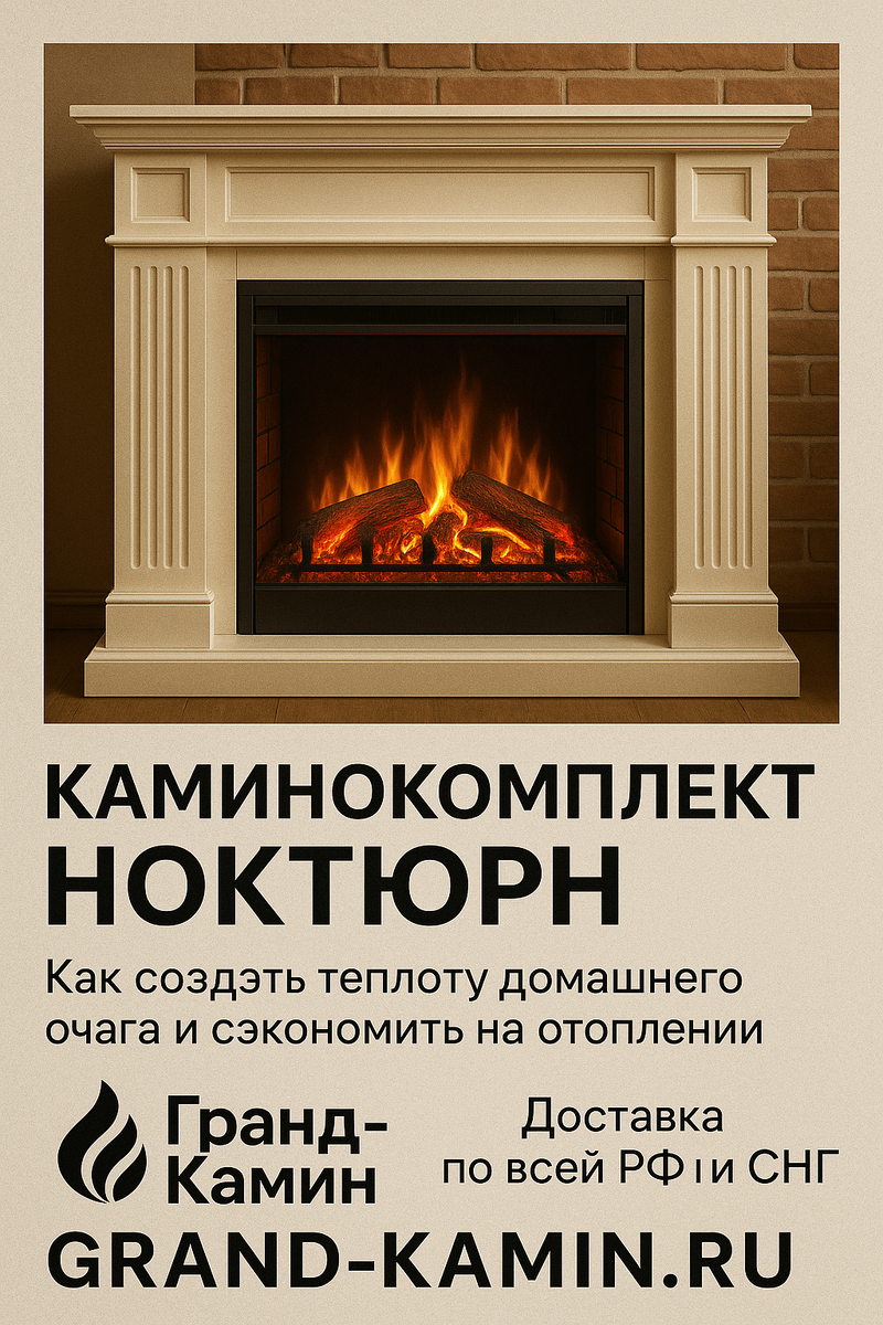    Каминокомплект Ноктюрн: как создать теплоту домашнего очага и сэкономить на отоплении Kamin