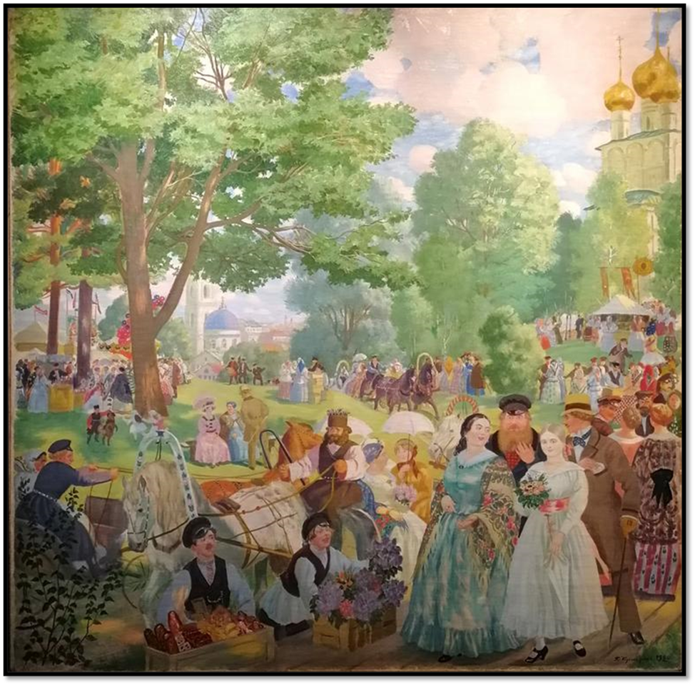 Б.М. Кустодиев "Троицын День"