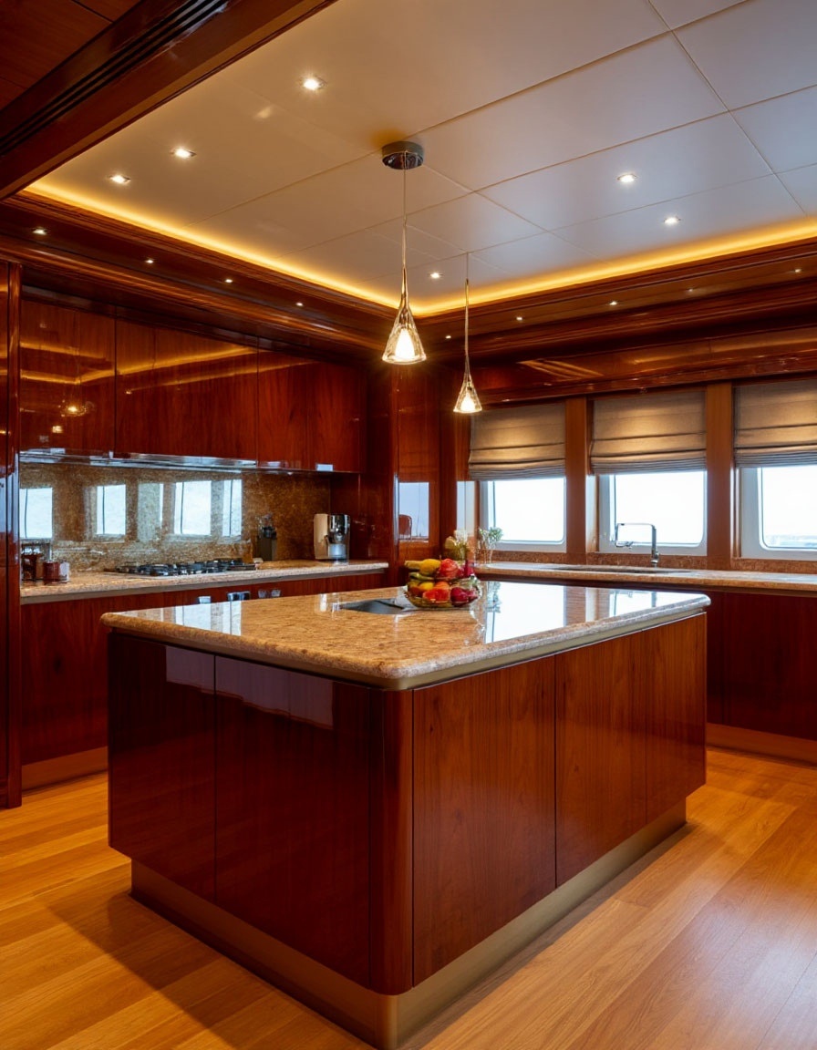 Кухня как на яхте. Угловой вариант