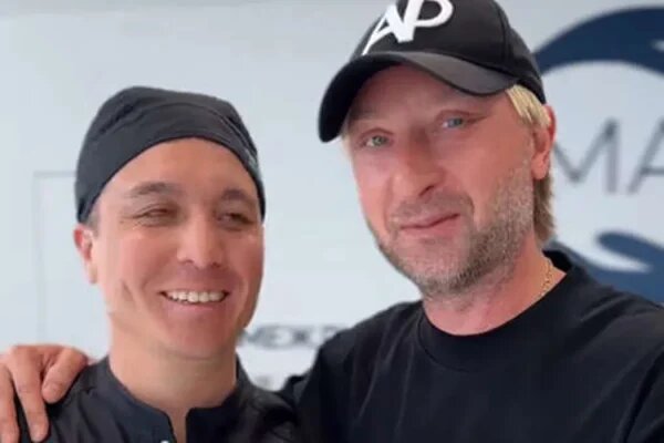    Евгений Плющенко и Тимур Хайдаров. Фото: соцсети