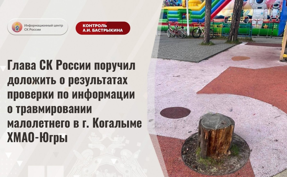    Александр Бастрыкин поручил доложить о результатах проверки по травмированию ребенка в Когалыме