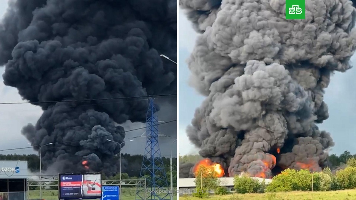    Площадь пожара в подмосковном Пушкино составляет более 8 тысяч «квадратов»