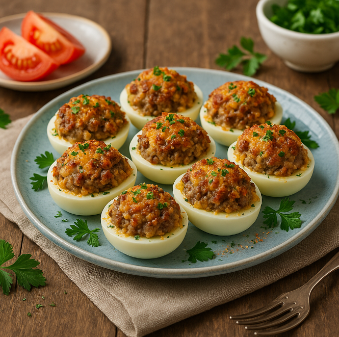Фаршированные яйца с мясом рецепты от Дарики