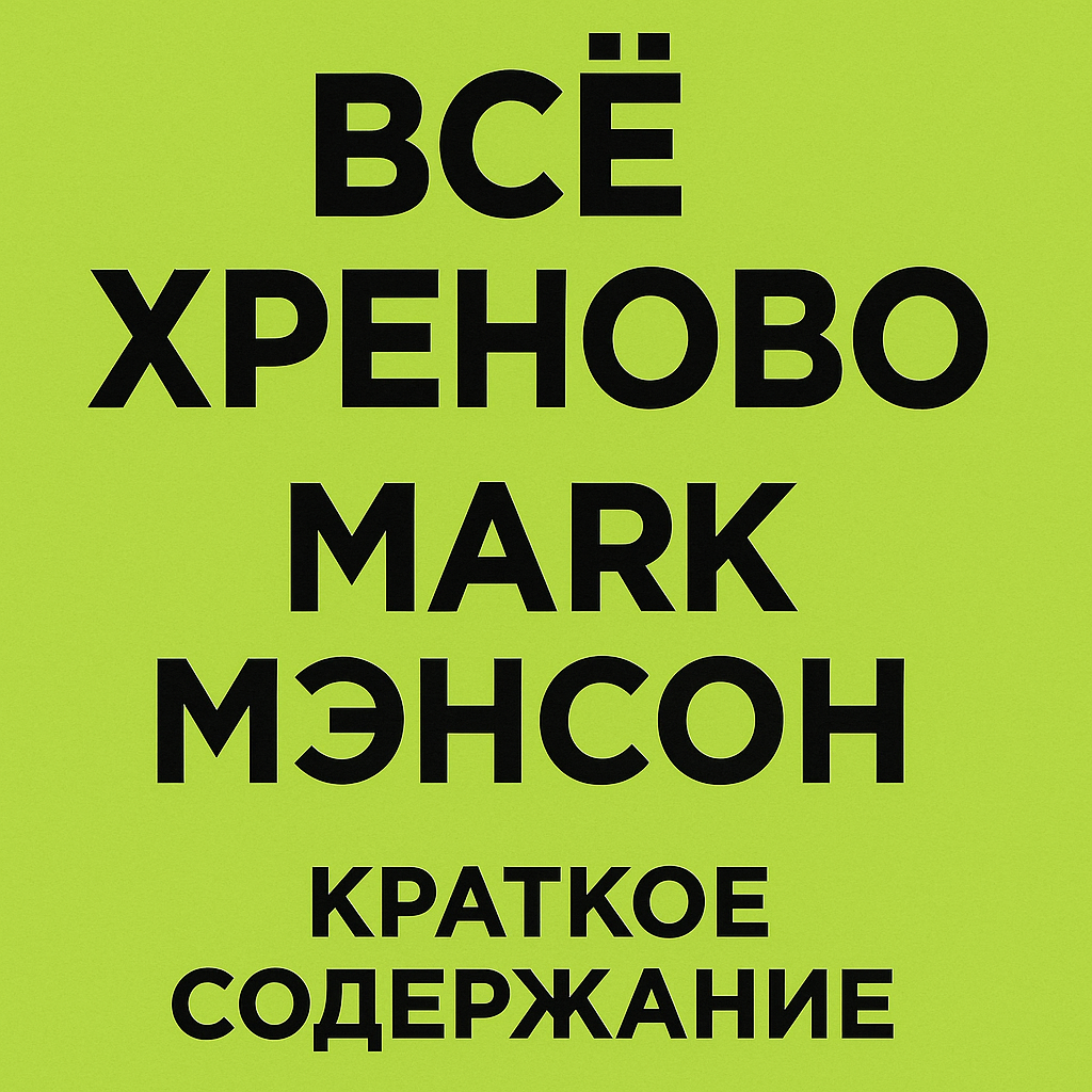Всё хреново. М. Мэнсон. Краткое содержание