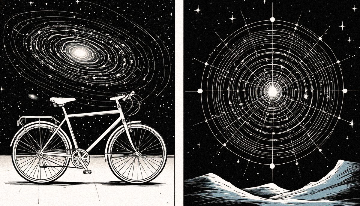 Что общего у твоего велика и соседней галактики? Каркас! Да только у галактики он... невидимый?!