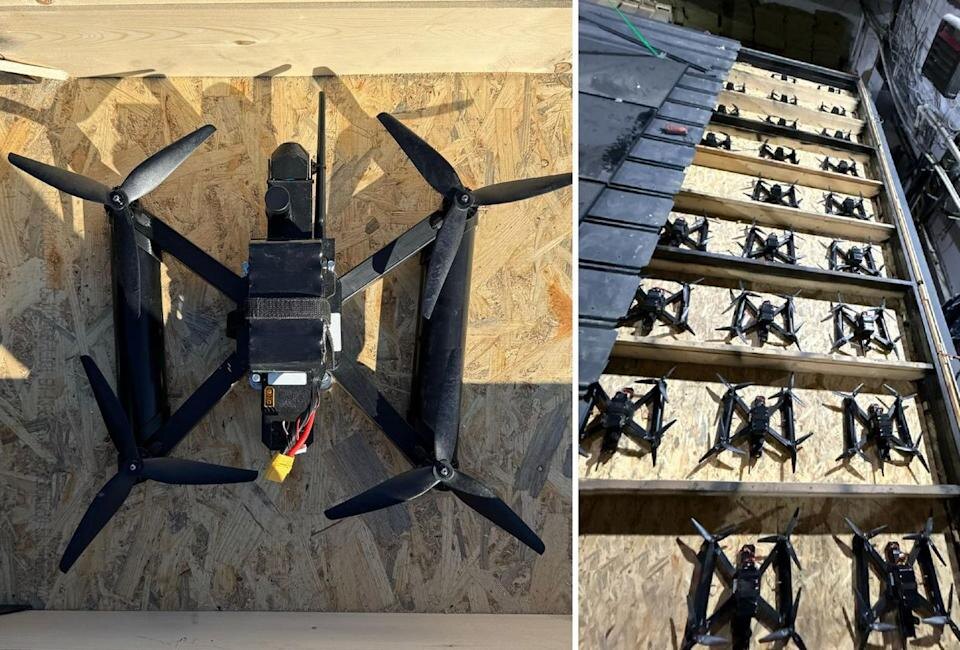 Заготовка запуска дронов с мобильной платформы. Фото https://www.yahoo.com/news/ukraines-sbu-releases-fresh-video-083506821.html