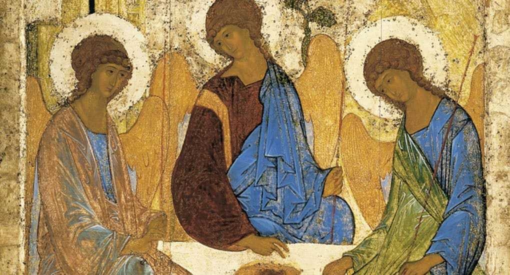    "Троица", фрагмент. Андрей Рублев, между 1425 и 1427 гг. / Фото: wikipedia.org