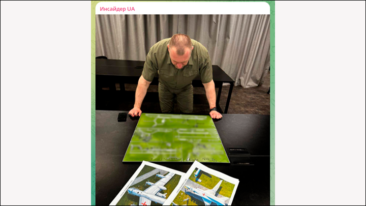    Малюк* насчитал аж 41 повреждённый самолёт, правда, на картинках. Скриншот с ТГ-канала: "Инсайдер UA"