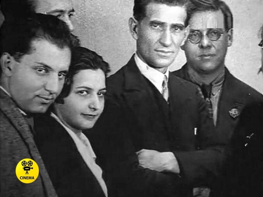 Режиссёры киностудии "Ленфильм" (слева направо): Леонид Трауберг, Надежда Кошеверова и Григорий Козинцев в 1935 году.