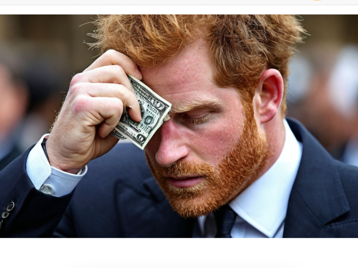 Фото с сайта: shedevrum.ai                 Финансовые планы принца Гарри в представлении ИИ