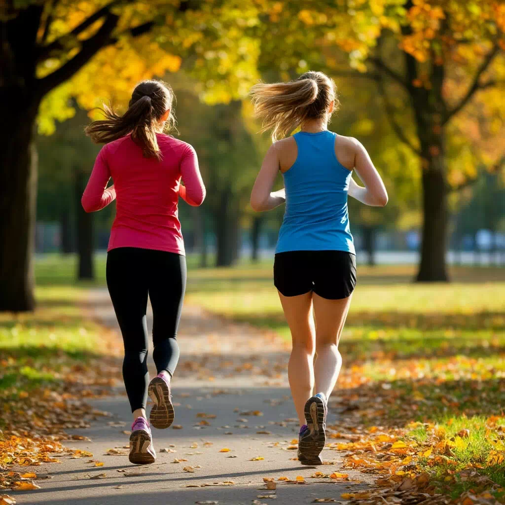 Бег в парке.