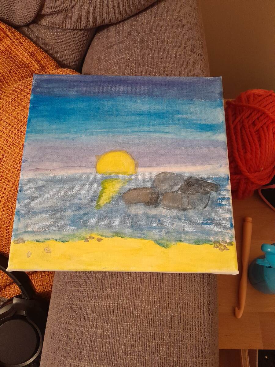 Картина моей племянницы. Граница воды и суши 