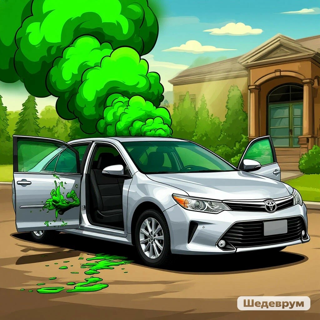 Не очень удачная визуализация камри с грязным салоном ;) 