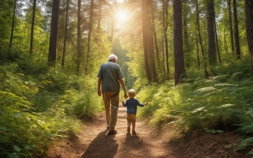    Заблудившихся в лесу пенсионера с годовалым правнуком нашли в Удмуртии