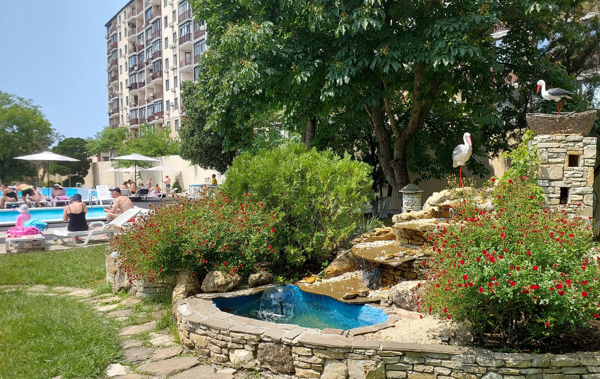 Территория отеля "Чёрное море", Анапа 2025, все фото в статье авторские