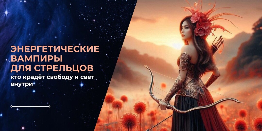 Энергетические вампиры для Стрельца: кто крадёт свободу и свет внутри
