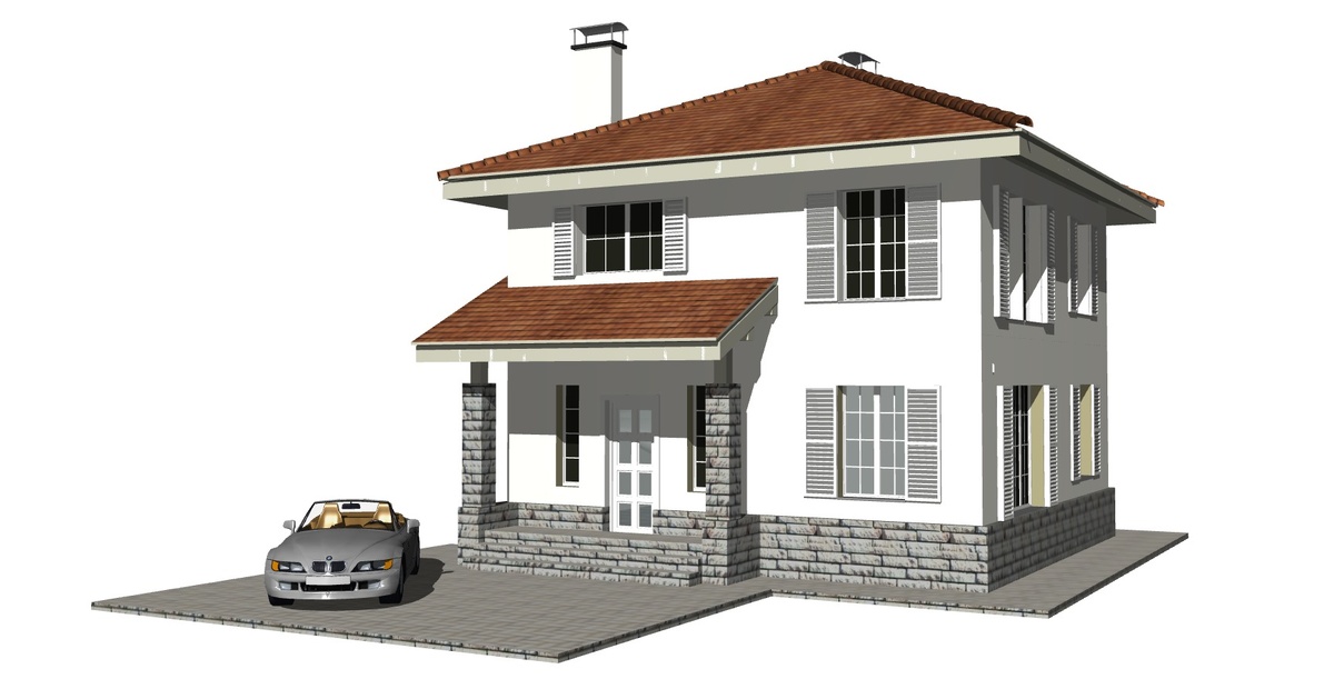 Внешне дом непритязательный, но симпатичный и уютный.