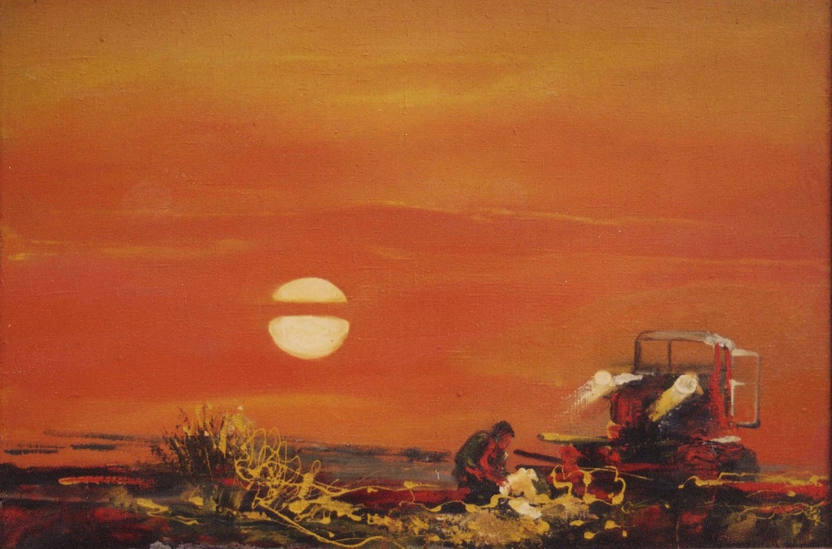 © Ильяс Усманов. На пашне. Холст, масло. 2003 г.