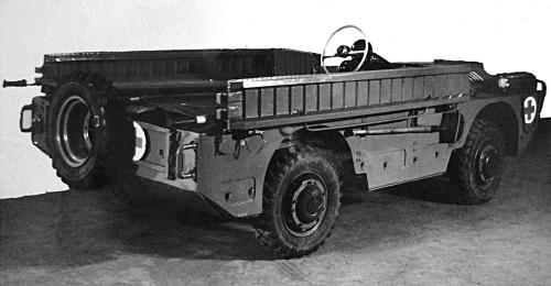 ЗАЗ-967 с поднятыми бортами и носилками