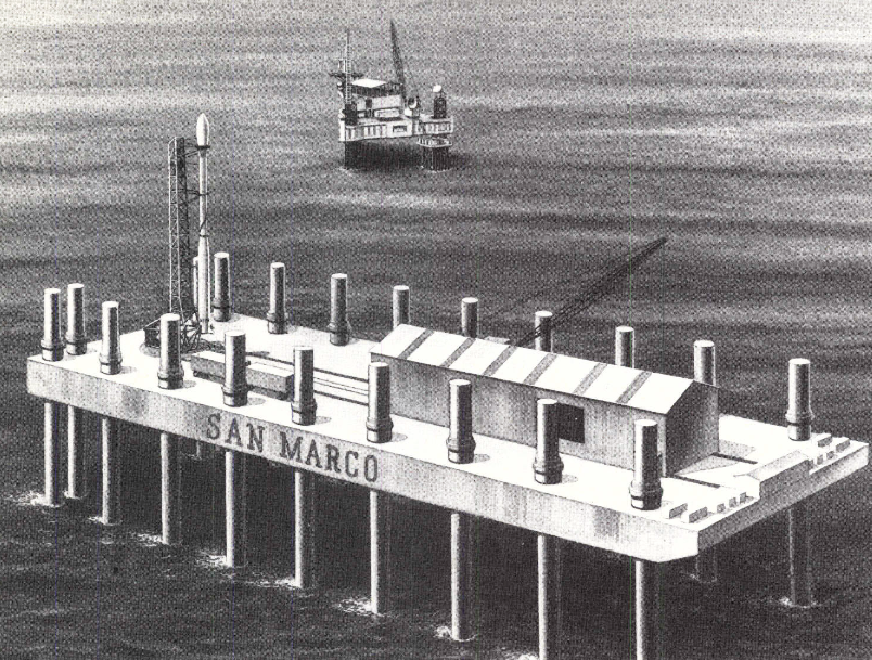 Нефтяную платформу в стартовый комплекс! Проект итальянских инженеров для космического проекта San Marko (1957 год)