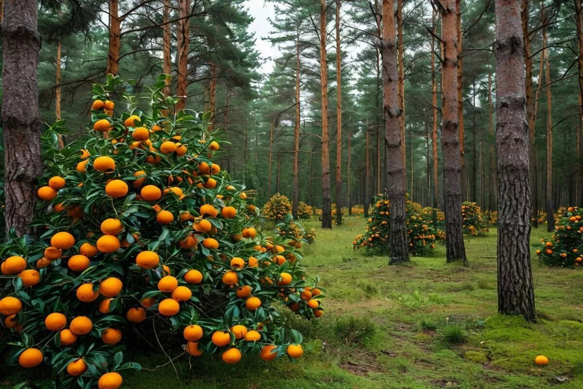 У Бориса Писахова есть такая сказка, что брошенный в северное море апельсин взял, да и превратился в роскошное экзотическое дерево.
Фото: Нейросеть shedevrum.ai
