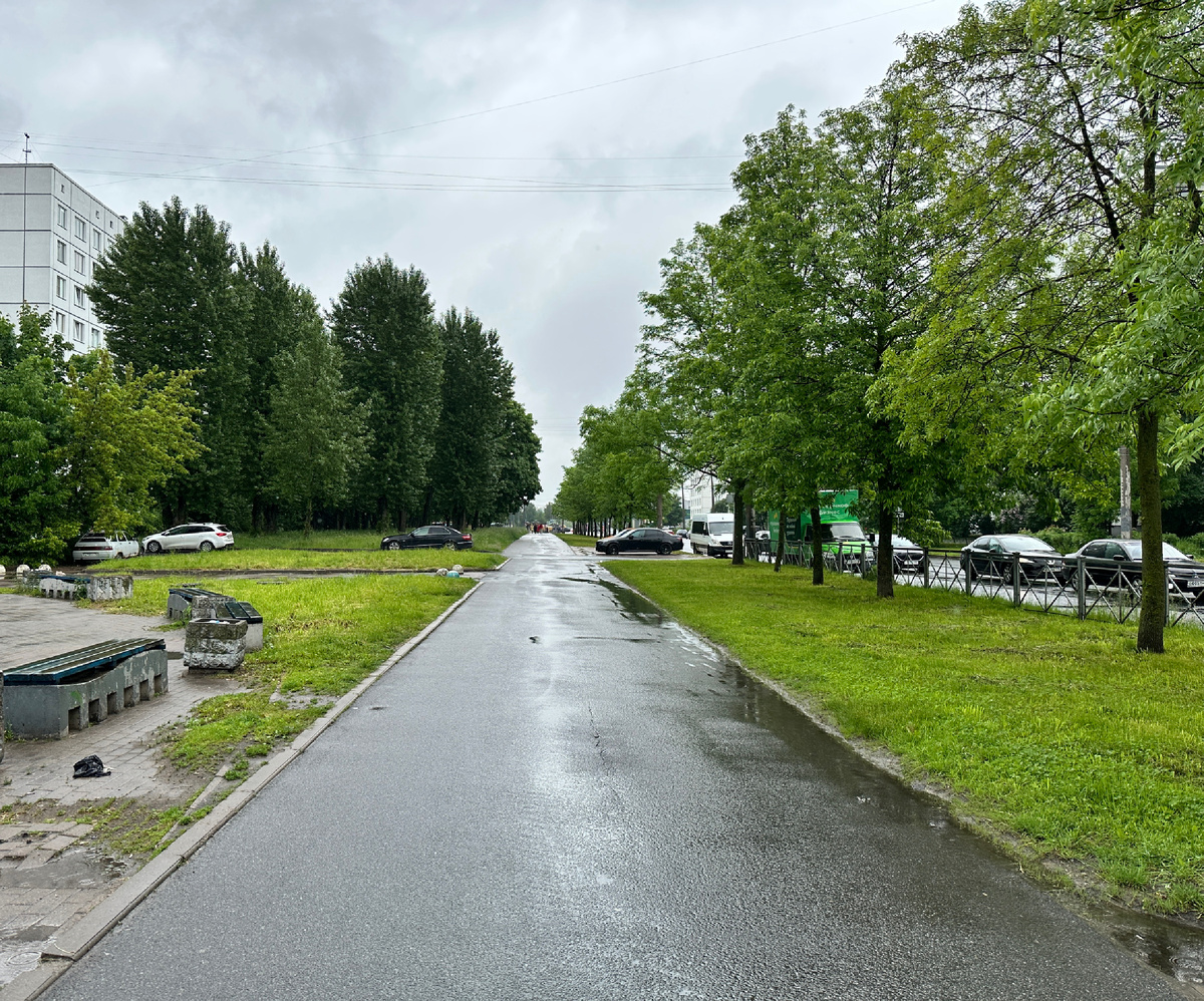 Фото автора. По дороге в пвз. Погода хмурится.