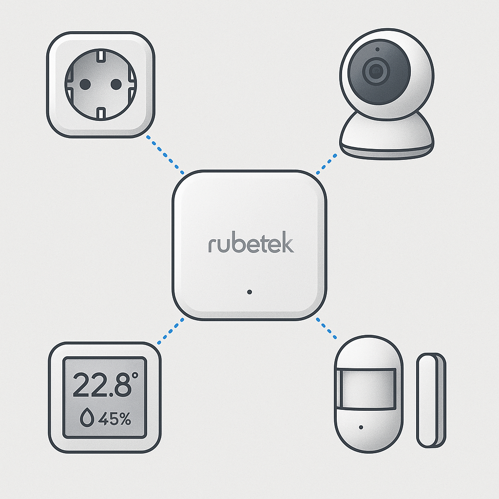Схема подключения устройств Rubetek в умном доме
