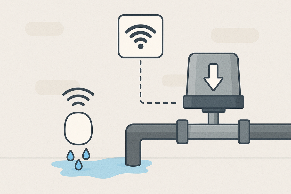 Автоматическое перекрытие воды за 1.8 секунды