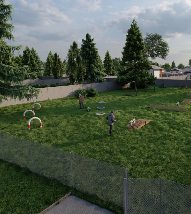 Визуализация инфраструктуры поселка Болдино Лайф в Lumion