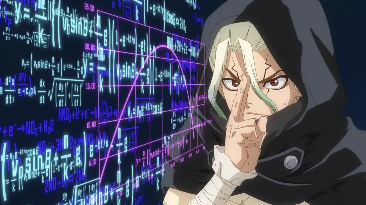 Кадр из аниме аниме «Доктор Стоун»   📷