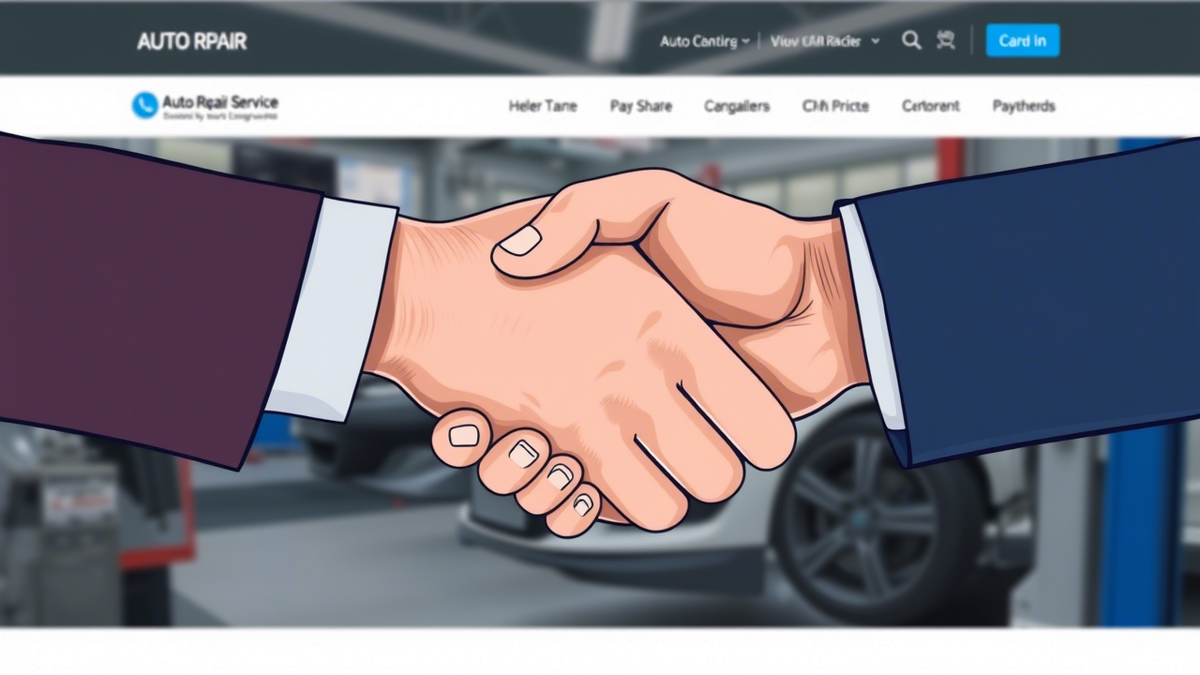 Сайт для сервиса автоуслуг