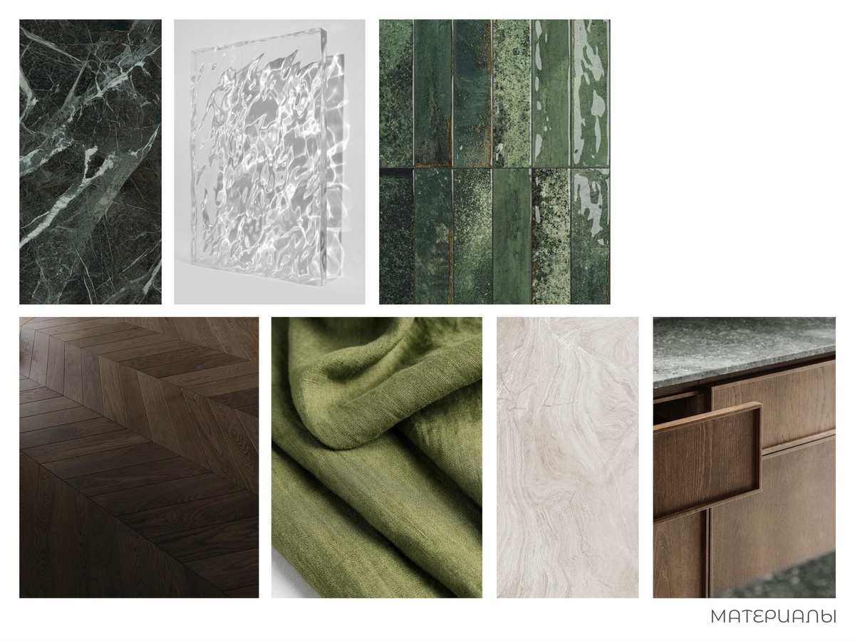 Материалы, лежащие в основе проекта внутреннего интерьера