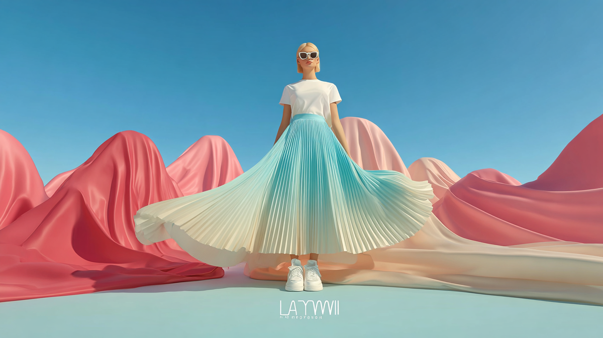    Как юбка-плиссе создаёт стройный силуэт: секреты вертикальных линий в одежде Алина