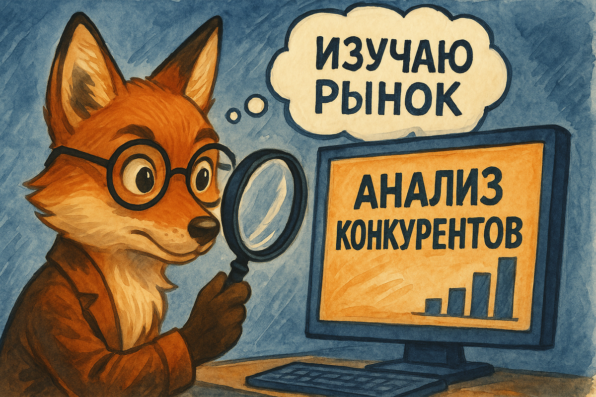 Лисенок-аналитик исследует рынок Авито и анализирует конкурентов