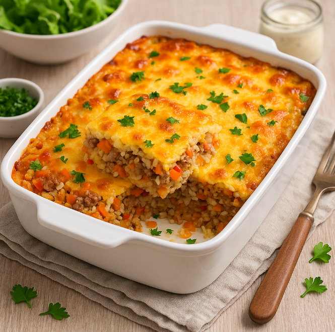 Запеканка из риса с мясом и овощами в духовке рецепты от Дарики