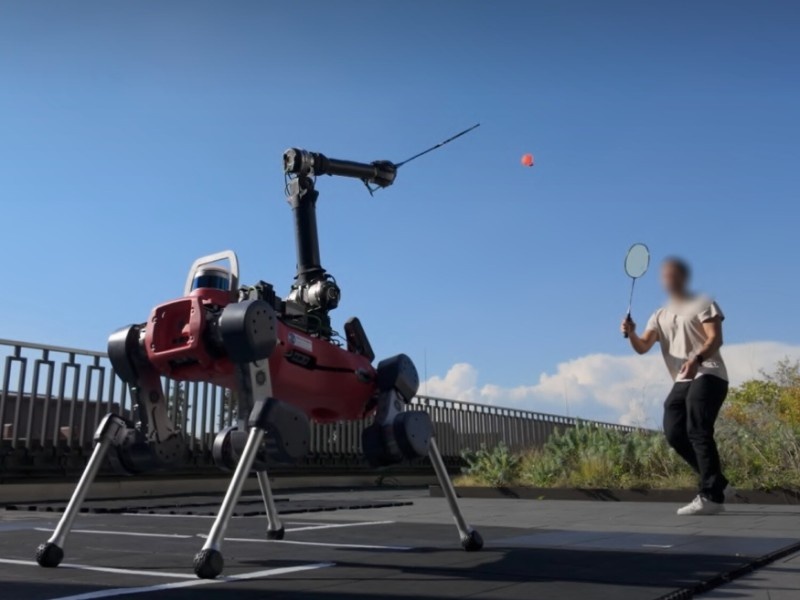    Четвероногий робот ANYmal-D освоил игру в бадминтон [ВИДЕО]