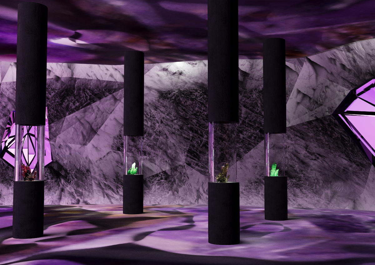 Фрагмент из моей студенческой работы "Музей минералов"