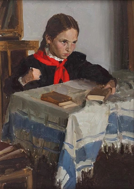 М.И.Лихачёв. Трудная задачка. Этюд. 1948—1949.