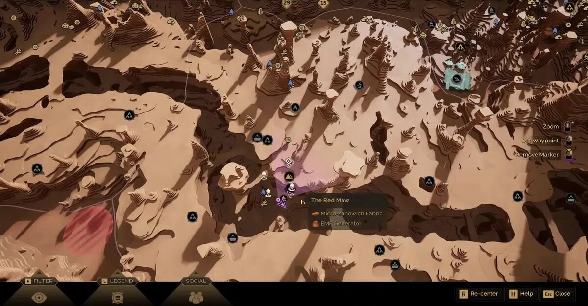    Местоположение Седьмого Испытания AQL в Dune: Awakening