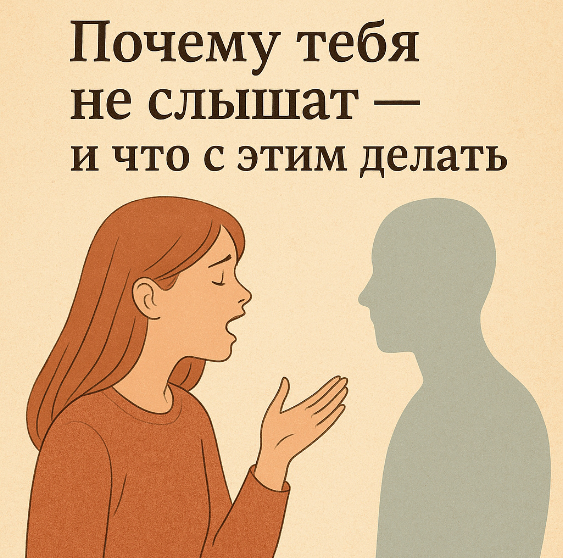Ты говоришь, а тебя перебивают, игнорируют или «не замечают»? Эта статья — о том, как говорить, чтобы тебя наконец услышали.