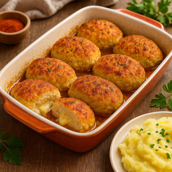 Куриные котлеты с сыром в духовке рецепты от Дарики