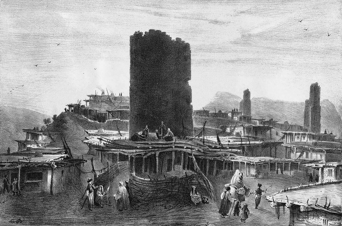 Алушта. 19 век. худ. Карло Боссоли. Литография.