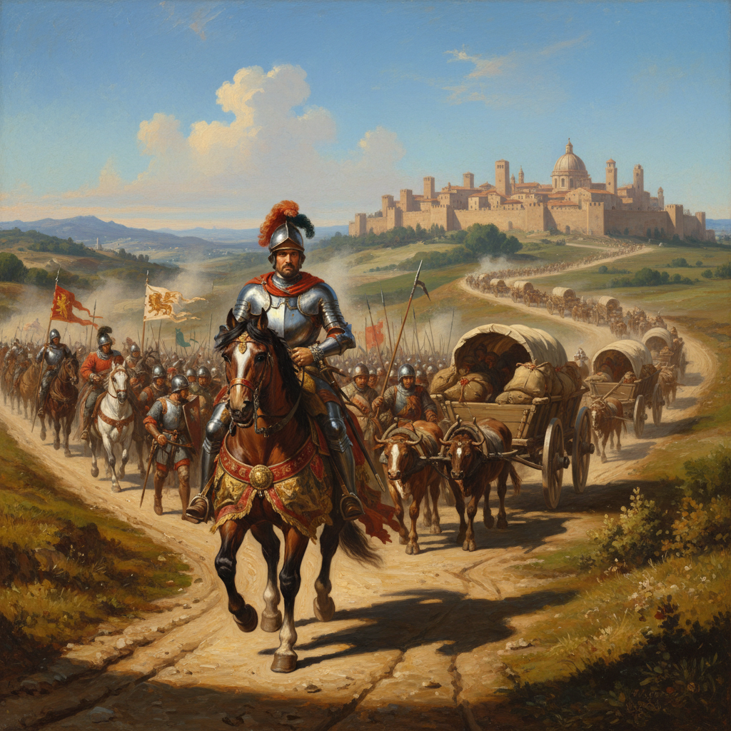 Войско на марше.