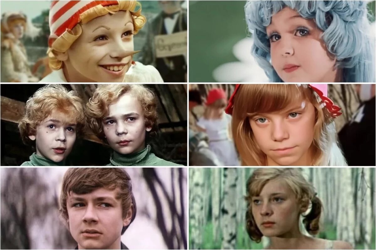    Дима Иосифов, «Приключения Буратино», 1975; Татьяна Проценко, «Приключения Буратино», 1975; Яна Поплавская, «Про Красную Шапочку», 1977; Елена Кищик, «Шла собака по роялю», 1978; Владимир Шевельков, «В моей смерти прошу винить Клаву К.», 1980; Юрий и Владимир Торсуевы, «Приключения Электроника», 1979.