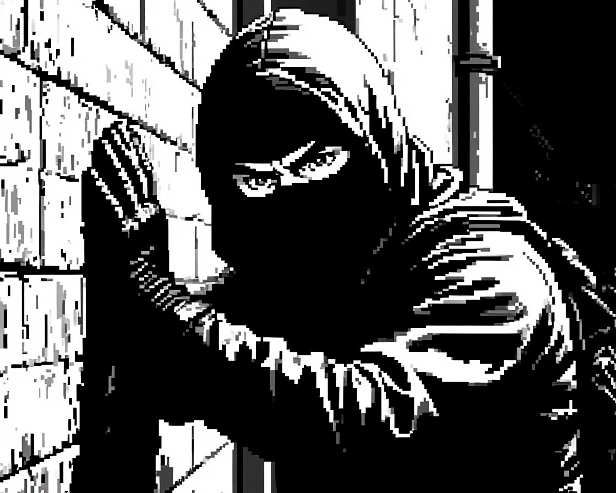 скрытно и с намерением нарушить что-то