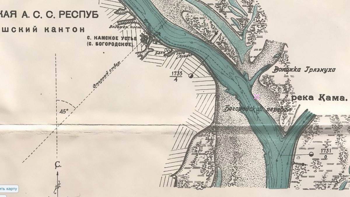 Лоцманская карта Волги 1927